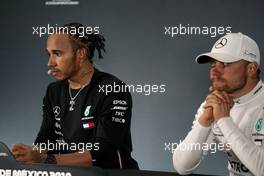 (L to R): Lewis Hamilton (GBR) Mercedes AMG F1 and Valtteri Bottas (FIN) Mercedes AMG F1 in the post race FIA Press Conference.                                27.10.2019. Formula 1 World Championship, Rd 18, Mexican Grand Prix, Mexico City, Mexico, Race Day.