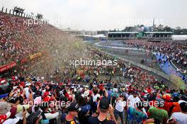 The podium (L to R):Sebastian Vettel (GER) Ferrari, second; Lewis Hamilton (GBR) Mercedes AMG F1, race winner; Valtteri Bottas (FIN) Mercedes AMG F1, third. 27.10.2019. Formula 1 World Championship, Rd 18, Mexican Grand Prix, Mexico City, Mexico, Race Day.