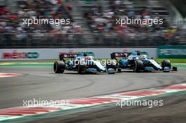 Robert Kubica (POL) Williams Racing FW42 and George Russell (GBR) Williams Racing FW42 battle for position. 27.10.2019. Formula 1 World Championship, Rd 18, Mexican Grand Prix, Mexico City, Mexico, Race Day.