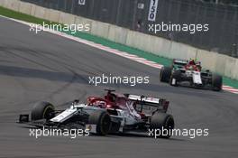 Kimi Raikkonen (FIN) Sauber C37 leads Antonio Giovinazzi (ITA) Alfa Romeo Racing. 27.10.2019. Formula 1 World Championship, Rd 18, Mexican Grand Prix, Mexico City, Mexico, Race Day.