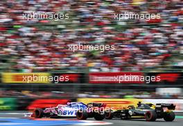 Sergio Perez (MEX) Racing Point F1 Team RP19 and Nico Hulkenberg (GER) Renault F1 Team RS19. 26.10.2019. Formula 1 World Championship, Rd 18, Mexican Grand Prix, Mexico City, Mexico, Qualifying Day.