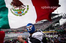 Fans in the grandstand. 26.10.2019. Formula 1 World Championship, Rd 18, Mexican Grand Prix, Mexico City, Mexico, Qualifying Day.