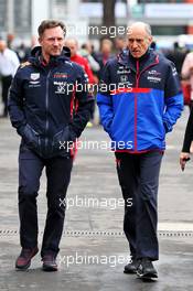 (L to R): Christian Horner (GBR) Red Bull Racing Team Principal with Franz Tost (AUT) Scuderia Toro Rosso Team Principal. 26.10.2019. Formula 1 World Championship, Rd 18, Mexican Grand Prix, Mexico City, Mexico, Qualifying Day.