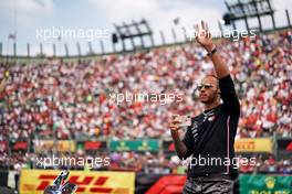 Lewis Hamilton (GBR) Mercedes AMG F1 on the drivers parade.                                27.10.2019. Formula 1 World Championship, Rd 18, Mexican Grand Prix, Mexico City, Mexico, Race Day.