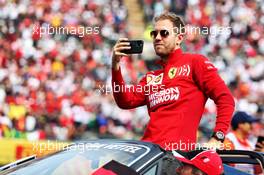 Sebastian Vettel (GER) Ferrari on the drivers parade. 27.10.2019. Formula 1 World Championship, Rd 18, Mexican Grand Prix, Mexico City, Mexico, Race Day.