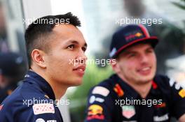 (L to R): Alexander Albon (THA) Red Bull Racing with Max Verstappen (NLD) Red Bull Racing. 24.10.2019. Formula 1 World Championship, Rd 18, Mexican Grand Prix, Mexico City, Mexico, Preparation Day.