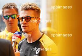 Nico Hulkenberg (GER) Renault F1 Team with the media.                                24.10.2019. Formula 1 World Championship, Rd 18, Mexican Grand Prix, Mexico City, Mexico, Preparation Day.