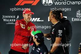 (L to R): Sebastian Vettel (GER) Ferrari with Lewis Hamilton (GBR) Mercedes AMG F1 in the FIA Press Conference. 24.10.2019. Formula 1 World Championship, Rd 18, Mexican Grand Prix, Mexico City, Mexico, Preparation Day.