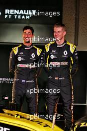 (L to R): Daniel Ricciardo (AUS) Renault Sport F1 Team with Nico Hulkenberg (GER) Renault Sport F1 Team. 12.02.2019. Renault Sport F1 Team RS19 Launch, Enstone England. Tuesday.