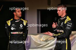 (L to R): Daniel Ricciardo (AUS) Renault Sport F1 Team with team mate Nico Hulkenberg (GER) Renault Sport F1 Team. 12.02.2019. Renault Sport F1 Team RS19 Launch, Enstone England. Tuesday.