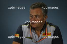 Mario Isola (ITA) Pirelli Racing Manager, Press conference. 27.09.2019. Formula 1 World Championship, Rd 16, Russian Grand Prix, Sochi Autodrom, Sochi, Russia, Practice Day.