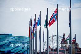 Circuit atmosphere - flags. 27.09.2019. Formula 1 World Championship, Rd 16, Russian Grand Prix, Sochi Autodrom, Sochi, Russia, Practice Day.