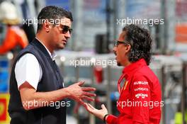 (L to R): Michael Masi (AUS) FIA Race Director with Laurent Mekies (FRA) Ferrari Sporting Director. 27.09.2019. Formula 1 World Championship, Rd 16, Russian Grand Prix, Sochi Autodrom, Sochi, Russia, Practice Day.