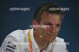 James Allison (GBR) Mercedes AMG F1 Technical Director, Press conference. 27.09.2019. Formula 1 World Championship, Rd 16, Russian Grand Prix, Sochi Autodrom, Sochi, Russia, Practice Day.