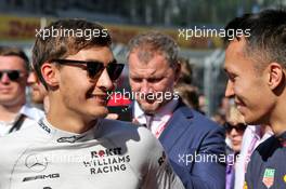 (L to R): George Russell (GBR) Williams Racing and Alexander Albon (THA) Red Bull Racing on the grid. 29.09.2019. Formula 1 World Championship, Rd 16, Russian Grand Prix, Sochi Autodrom, Sochi, Russia, Race Day.