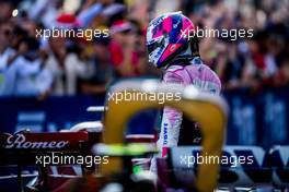 Sergio Perez (MEX) Racing Point F1 Team in parc ferme. 29.09.2019. Formula 1 World Championship, Rd 16, Russian Grand Prix, Sochi Autodrom, Sochi, Russia, Race Day.