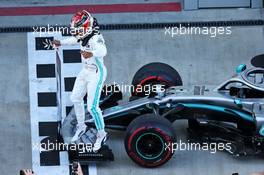 Race winner Lewis Hamilton (GBR) Mercedes AMG F1 W10 celebrates in parc ferme. 29.09.2019. Formula 1 World Championship, Rd 16, Russian Grand Prix, Sochi Autodrom, Sochi, Russia, Race Day.