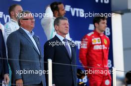 Dmitry Kozak (RUS) Russian Deputy Prime Minister (Right) on the podium.  29.09.2019. Formula 1 World Championship, Rd 16, Russian Grand Prix, Sochi Autodrom, Sochi, Russia, Race Day.