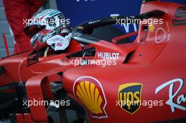 Charles Leclerc (MON) Ferrari SF90 helmet. 29.09.2019. Formula 1 World Championship, Rd 16, Russian Grand Prix, Sochi Autodrom, Sochi, Russia, Race Day.
