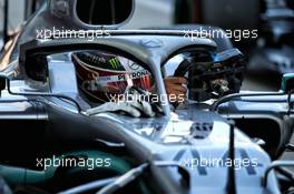 Race winner Lewis Hamilton (GBR) Mercedes AMG F1 W10 in parc ferme. 29.09.2019. Formula 1 World Championship, Rd 16, Russian Grand Prix, Sochi Autodrom, Sochi, Russia, Race Day.
