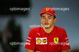 Charles Leclerc (MON) Ferrari in the post race FIA Press Conference. 29.09.2019. Formula 1 World Championship, Rd 16, Russian Grand Prix, Sochi Autodrom, Sochi, Russia, Race Day.