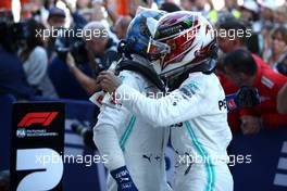 Lewis Hamilton (GBR), Mercedes AMG F1  and Valtteri Bottas (FIN), Mercedes AMG F1  29.09.2019. Formula 1 World Championship, Rd 16, Russian Grand Prix, Sochi Autodrom, Sochi, Russia, Race Day.