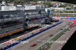 Sebastian Vettel (GER) Ferrari SF90. 29.09.2019. Formula 1 World Championship, Rd 16, Russian Grand Prix, Sochi Autodrom, Sochi, Russia, Race Day.