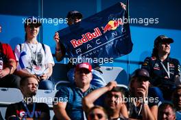 Red Bull Racing banner with fans in the grandstand. 28.09.2019. Formula 1 World Championship, Rd 16, Russian Grand Prix, Sochi Autodrom, Sochi, Russia, Qualifying Day.
