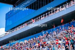 Fans in the grandstand. 28.09.2019. Formula 1 World Championship, Rd 16, Russian Grand Prix, Sochi Autodrom, Sochi, Russia, Qualifying Day.