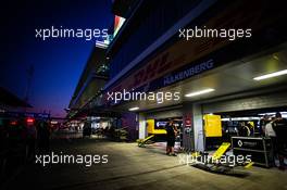 Renault F1 Team pit garages at night. 28.09.2019. Formula 1 World Championship, Rd 16, Russian Grand Prix, Sochi Autodrom, Sochi, Russia, Qualifying Day.