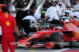 Lewis Hamilton (GBR), Mercedes AMG F1  and Sebastian Vettel (GER), Scuderia Ferrari  28.09.2019. Formula 1 World Championship, Rd 16, Russian Grand Prix, Sochi Autodrom, Sochi, Russia, Qualifying Day.