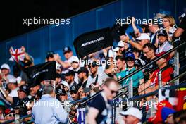 Mercedes AMG F1 flags with fans in the grandstand. 28.09.2019. Formula 1 World Championship, Rd 16, Russian Grand Prix, Sochi Autodrom, Sochi, Russia, Qualifying Day.