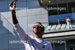 Lewis Hamilton (GBR) Mercedes AMG F1 on the drivers parade. 29.09.2019. Formula 1 World Championship, Rd 16, Russian Grand Prix, Sochi Autodrom, Sochi, Russia, Race Day.
