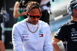 Lewis Hamilton (GBR) Mercedes AMG F1 on the drivers parade. 29.09.2019. Formula 1 World Championship, Rd 16, Russian Grand Prix, Sochi Autodrom, Sochi, Russia, Race Day.