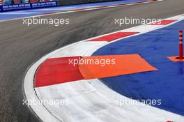 Circuit atmosphere - kerb detail. 26.09.2019. Formula 1 World Championship, Rd 16, Russian Grand Prix, Sochi Autodrom, Sochi, Russia, Preparation Day.