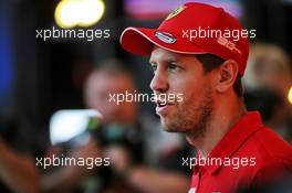 Sebastian Vettel (GER) Ferrari at the Fanzone. 26.09.2019. Formula 1 World Championship, Rd 16, Russian Grand Prix, Sochi Autodrom, Sochi, Russia, Preparation Day.