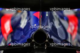 Scuderia Toro Rosso STR14 exhaust detail. 26.09.2019. Formula 1 World Championship, Rd 16, Russian Grand Prix, Sochi Autodrom, Sochi, Russia, Preparation Day.