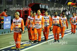 Marshals. 20.09.2019. Formula 1 World Championship, Rd 15, Singapore Grand Prix, Marina Bay Street Circuit, Singapore, Practice Day.