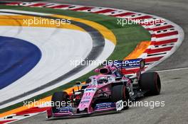 Sergio Perez (MEX) Racing Point F1 Team RP19. 20.09.2019. Formula 1 World Championship, Rd 15, Singapore Grand Prix, Marina Bay Street Circuit, Singapore, Practice Day.