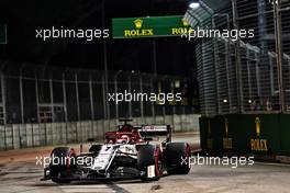 Kimi Raikkonen (FIN) Alfa Romeo Racing C38. 20.09.2019. Formula 1 World Championship, Rd 15, Singapore Grand Prix, Marina Bay Street Circuit, Singapore, Practice Day.