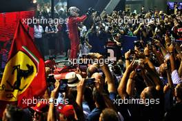 Race winner Sebastian Vettel (GER) Ferrari SF90 celebrates in parc ferme. 22.09.2019. Formula 1 World Championship, Rd 15, Singapore Grand Prix, Marina Bay Street Circuit, Singapore, Race Day.