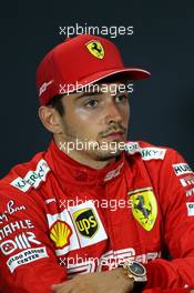 Charles Leclerc (MON) Ferrari in the post race FIA Press Conference. 22.09.2019. Formula 1 World Championship, Rd 15, Singapore Grand Prix, Marina Bay Street Circuit, Singapore, Race Day.