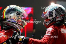 Sebastian Vettel (GER), Scuderia Ferrari and Charles Leclerc (FRA), Scuderia Ferrari  22.09.2019. Formula 1 World Championship, Rd 15, Singapore Grand Prix, Marina Bay Street Circuit, Singapore, Race Day.