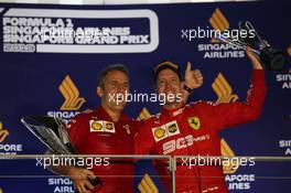 1st place Sebastian Vettel (GER) Ferrari SF90. 22.09.2019. Formula 1 World Championship, Rd 15, Singapore Grand Prix, Marina Bay Street Circuit, Singapore, Race Day.