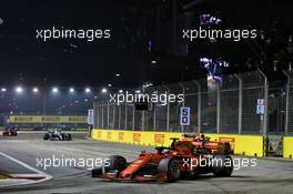 Sebastian Vettel (GER) Ferrari SF90. 22.09.2019. Formula 1 World Championship, Rd 15, Singapore Grand Prix, Marina Bay Street Circuit, Singapore, Race Day.