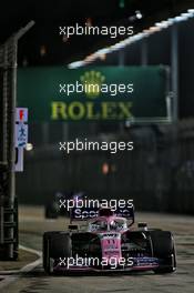 Sergio Perez (MEX) Racing Point F1 Team RP19. 22.09.2019. Formula 1 World Championship, Rd 15, Singapore Grand Prix, Marina Bay Street Circuit, Singapore, Race Day.