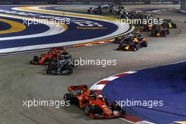 Start of the ace, Charles Leclerc (FRA), Scuderia Ferrari  22.09.2019. Formula 1 World Championship, Rd 15, Singapore Grand Prix, Marina Bay Street Circuit, Singapore, Race Day.