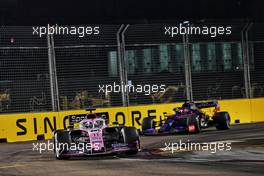 Sergio Perez (MEX) Racing Point F1 Team RP19. 22.09.2019. Formula 1 World Championship, Rd 15, Singapore Grand Prix, Marina Bay Street Circuit, Singapore, Race Day.