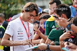 Esteban Gutierrez (MEX) Mercedes AMG F1 signs autographs for the fans. 21.09.2019. Formula 1 World Championship, Rd 15, Singapore Grand Prix, Marina Bay Street Circuit, Singapore, Qualifying Day.