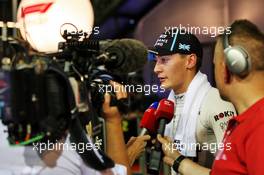 George Russell (GBR) Williams Racing with the media. 21.09.2019. Formula 1 World Championship, Rd 15, Singapore Grand Prix, Marina Bay Street Circuit, Singapore, Qualifying Day.